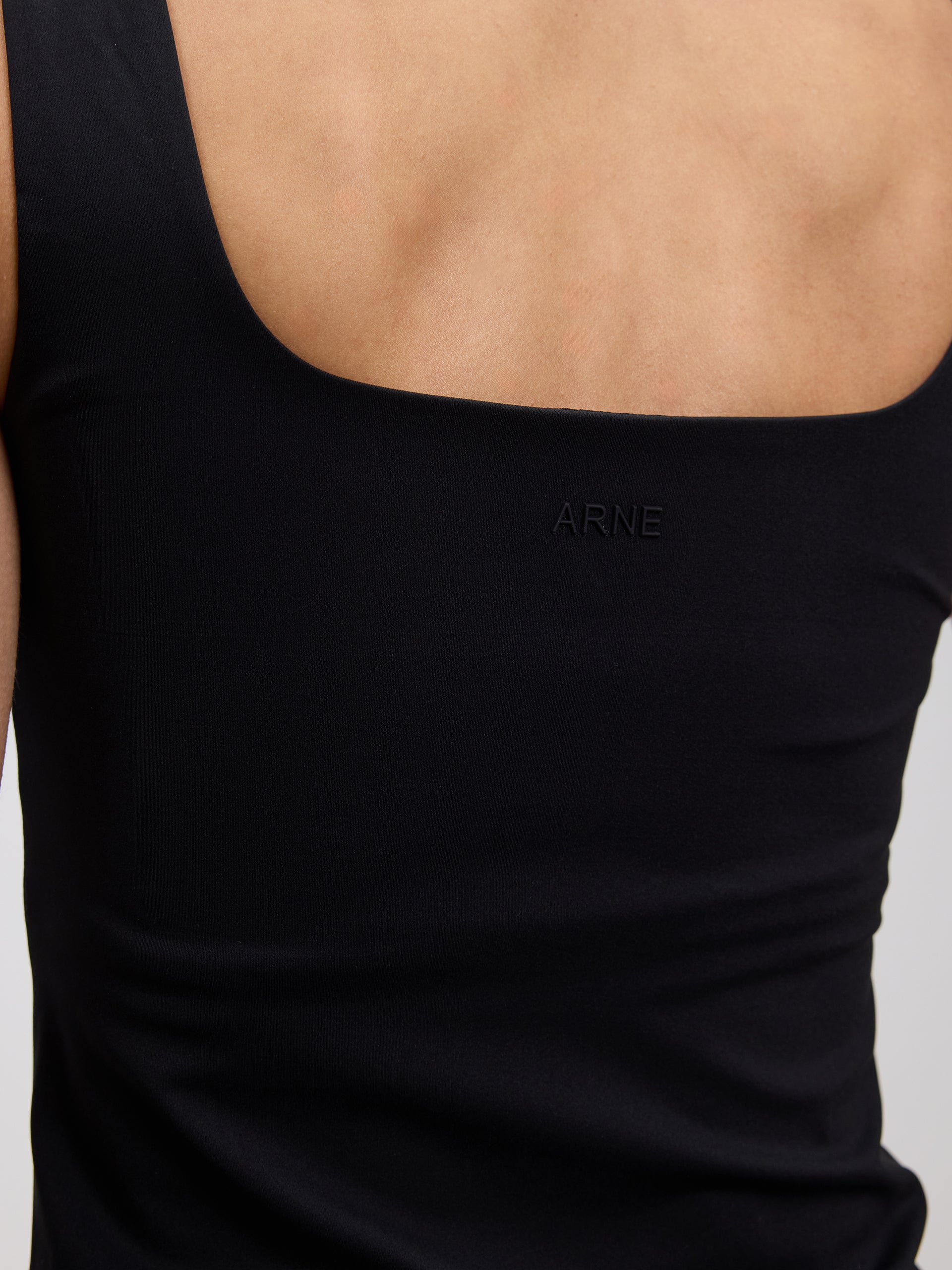 Womens Active Square Neck Vest in Black