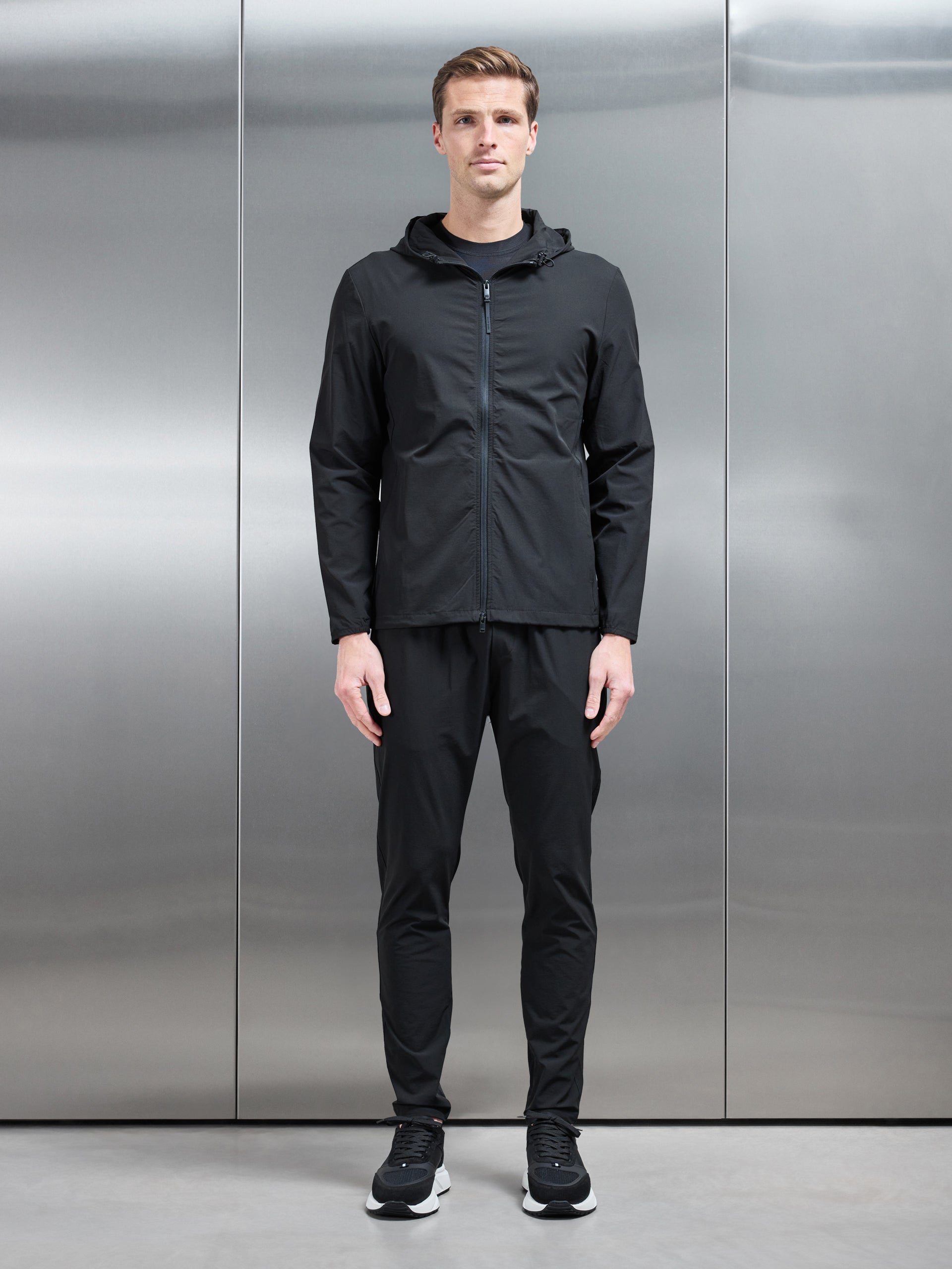 Active Technical Windbreaker in Black